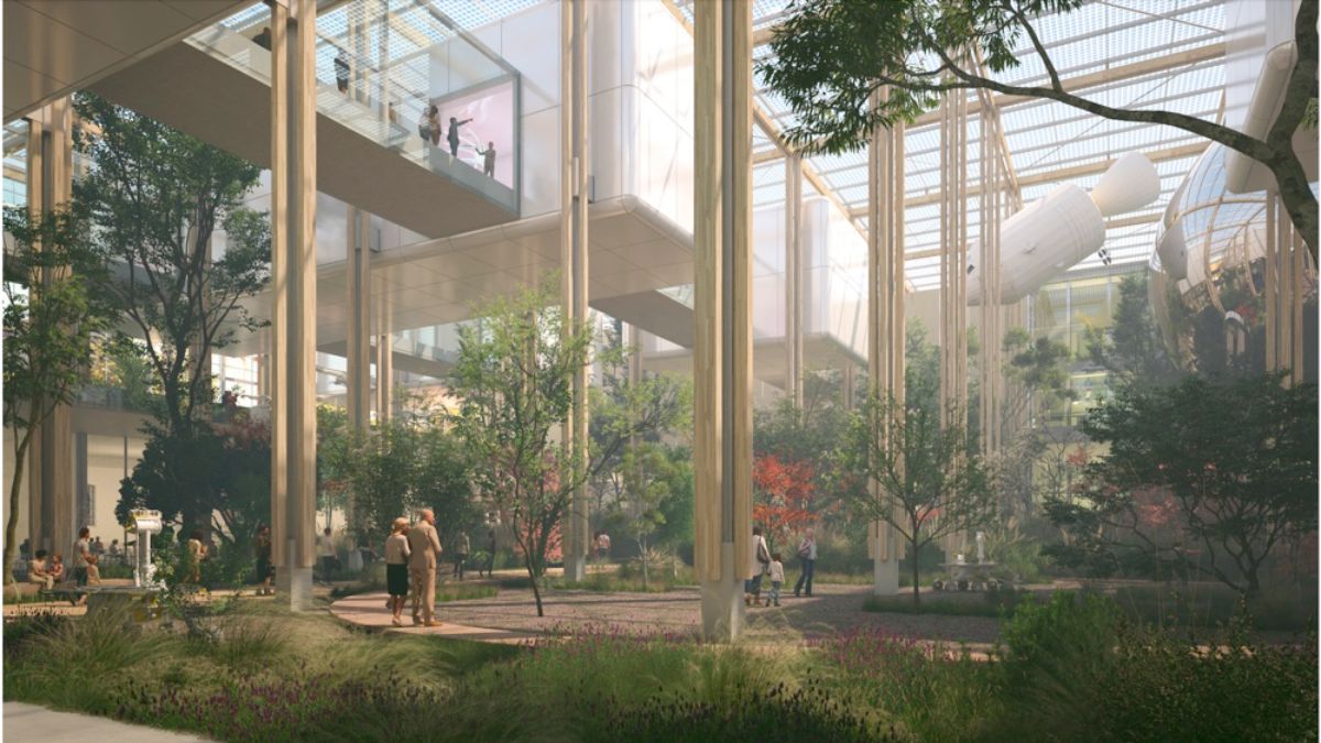 Rendering del Museo della Scienza "Science Forest"