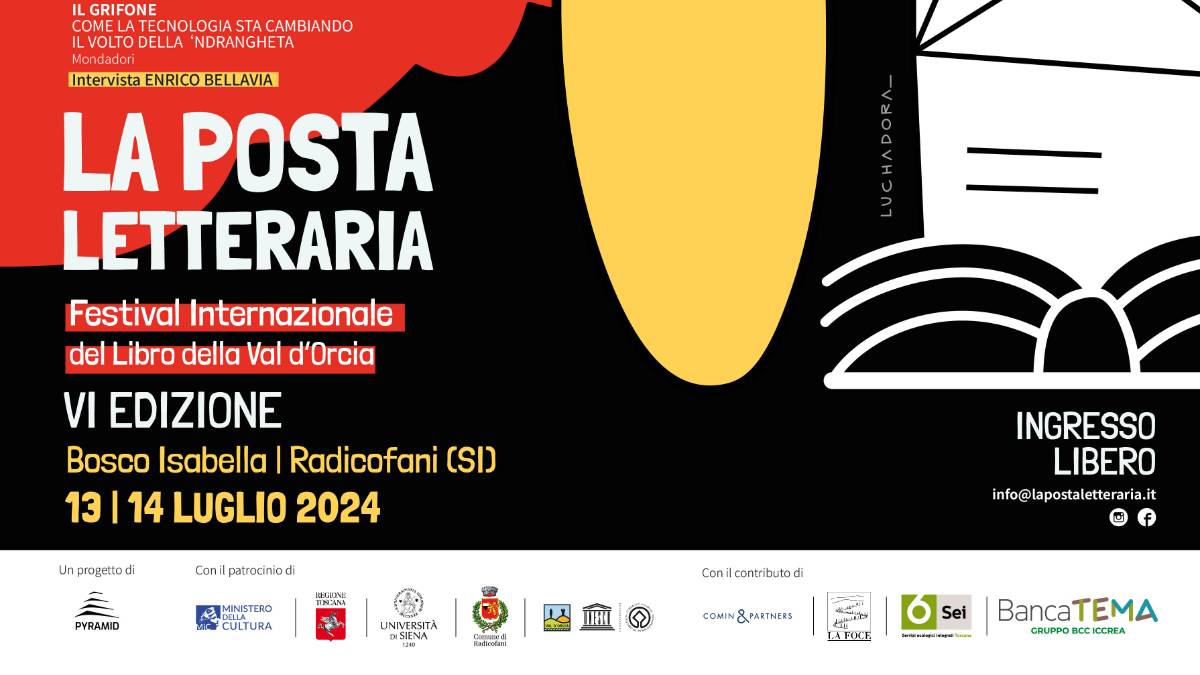 Il 13 ed il 14 luglio torna la Posta Letteraria, il Festival Internazionale del Libro in Val d'Orcia