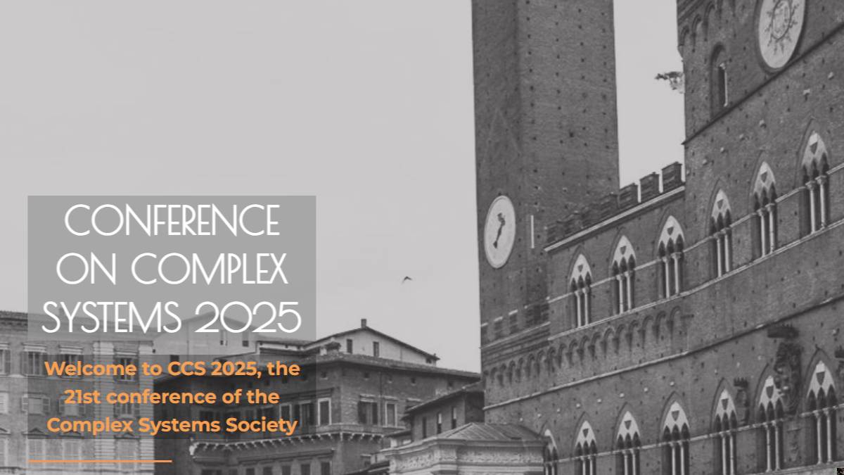 A Siena la 21° Conferenza sui Sistemi Complessi 