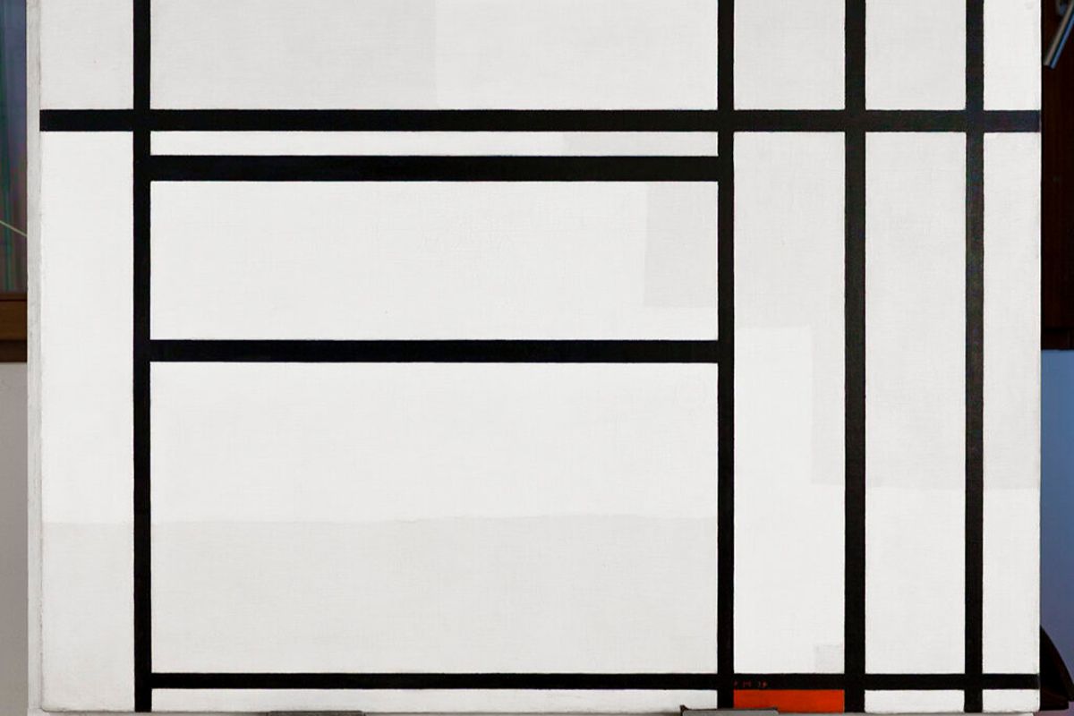 Completato il restauro di "Composizione 1938-1939", capolavoro di Piet Mondrian