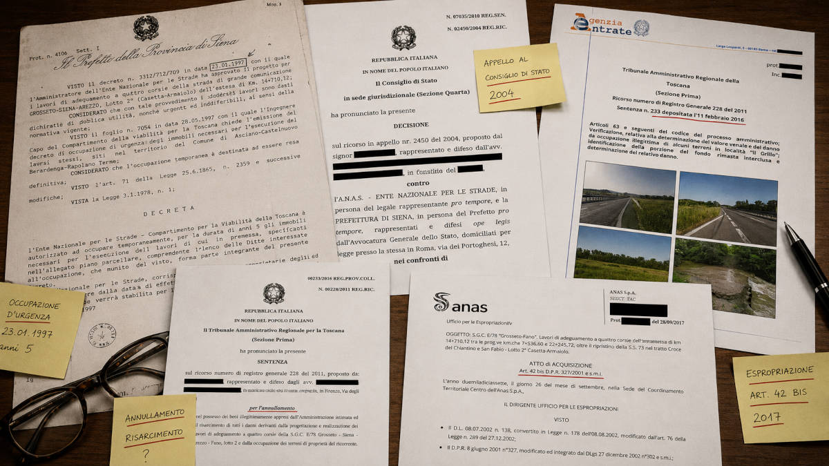 Ingiustizia di Stato: l’uomo che possedeva una strada ha perso la sua terra