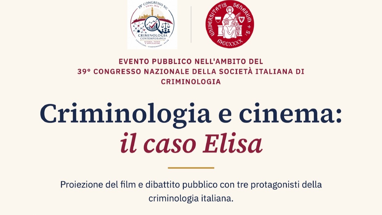 Il Congresso della Società Italiana di Criminologia apre con una proiezione pubblica